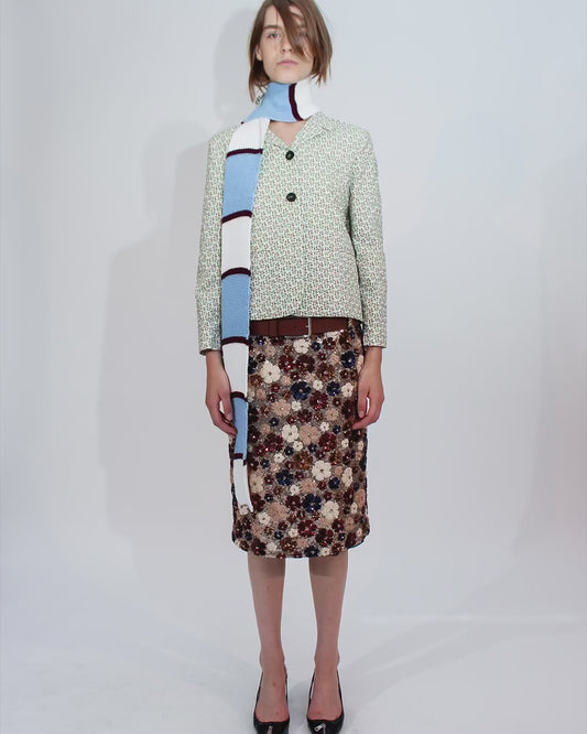 FLORAL PRINT MIDI SKIRT