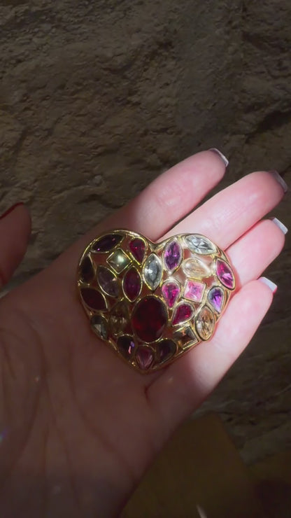VINTAGE - YSL HEART BROOCH