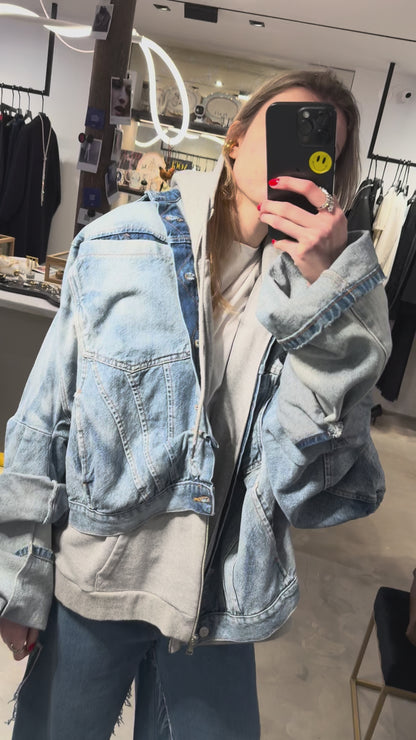 HOODED JACKET MULTI LAYER SLEEVES