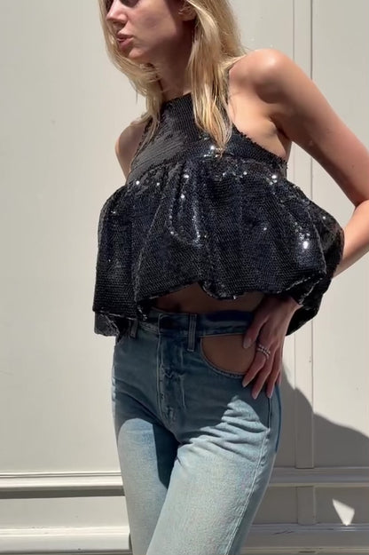VINTAGE - CELINE SEQUIN TOP