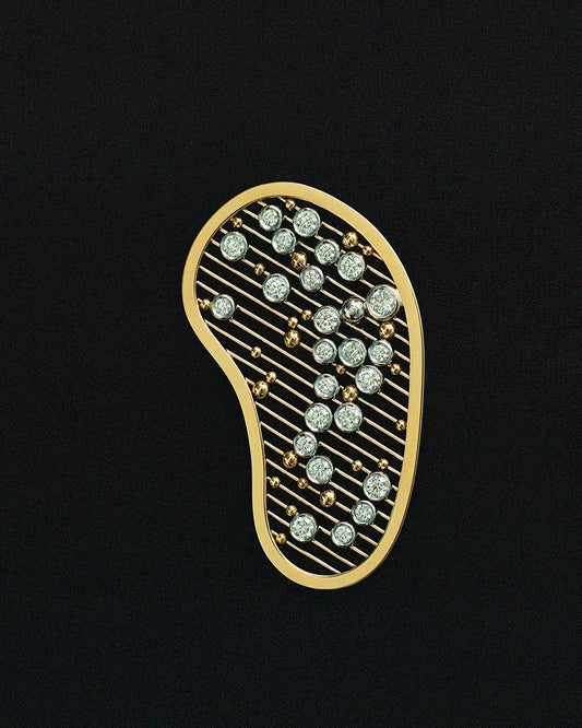 STRINGS THEORY EARRINGS/BROOCH 01